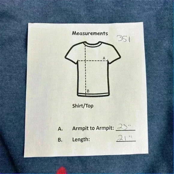 Ayla Francesca Women's XS Blue Crewneck with red hearts Sweatshirt Casual - Picture 9 of 9